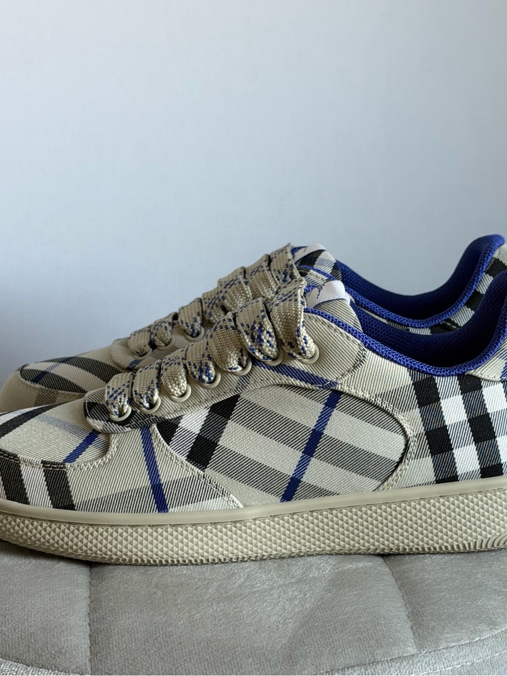 Burberry Check Low Top Sneaker - Picture 3 of 14